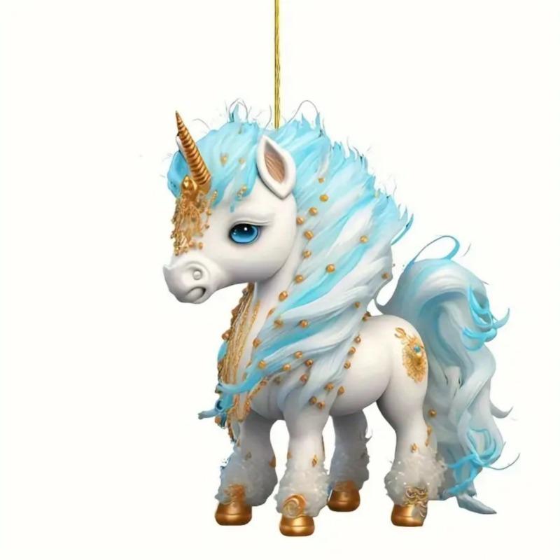 Новый акриловый плоский 2D дракон KIRIN акриловый декоративный кулон новогодний подарок рождественская елка кулон