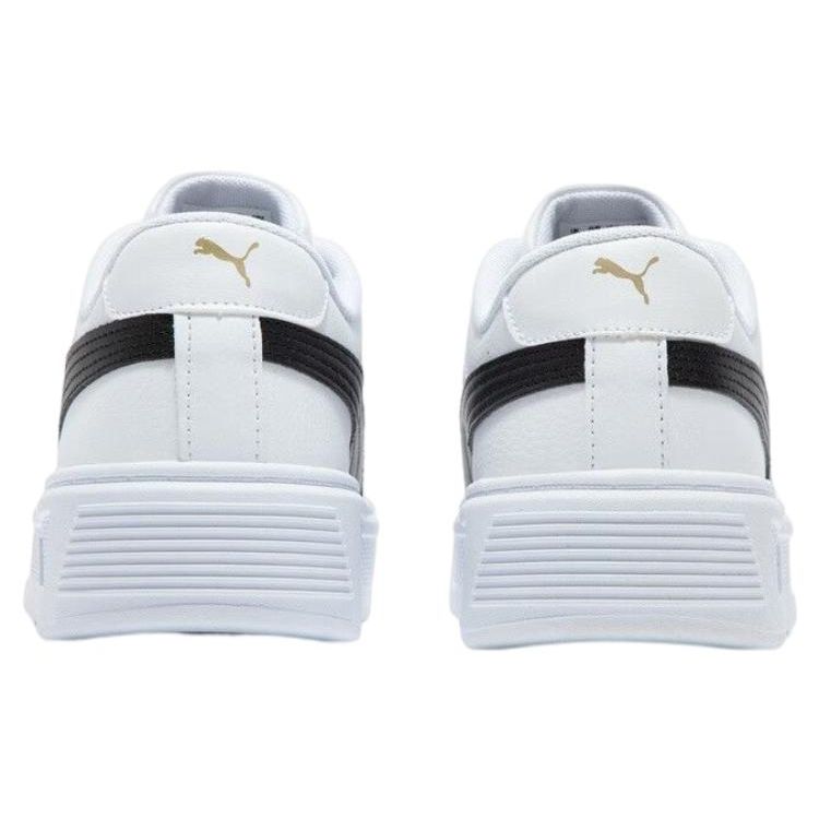 Puma Кроссовки женские Smash Platform v3 белые, черные, золотые 390758-04