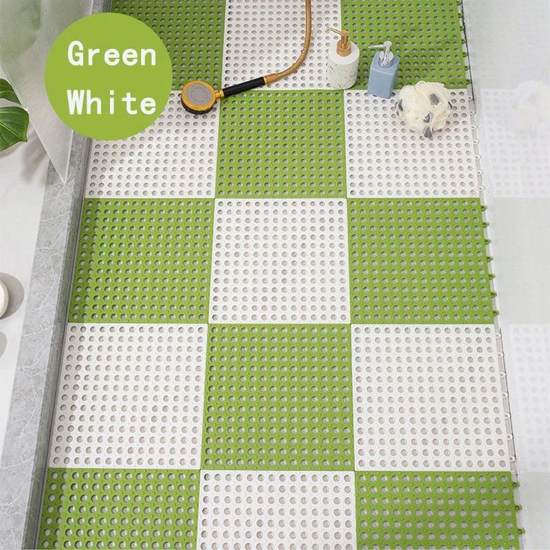 Резиновая напольная плитка мягкая ПВХ нескользящая плитка для соединения душевой коврик уличный подушка коврик для ванной комнаты палуба слив бассейн патио балкон