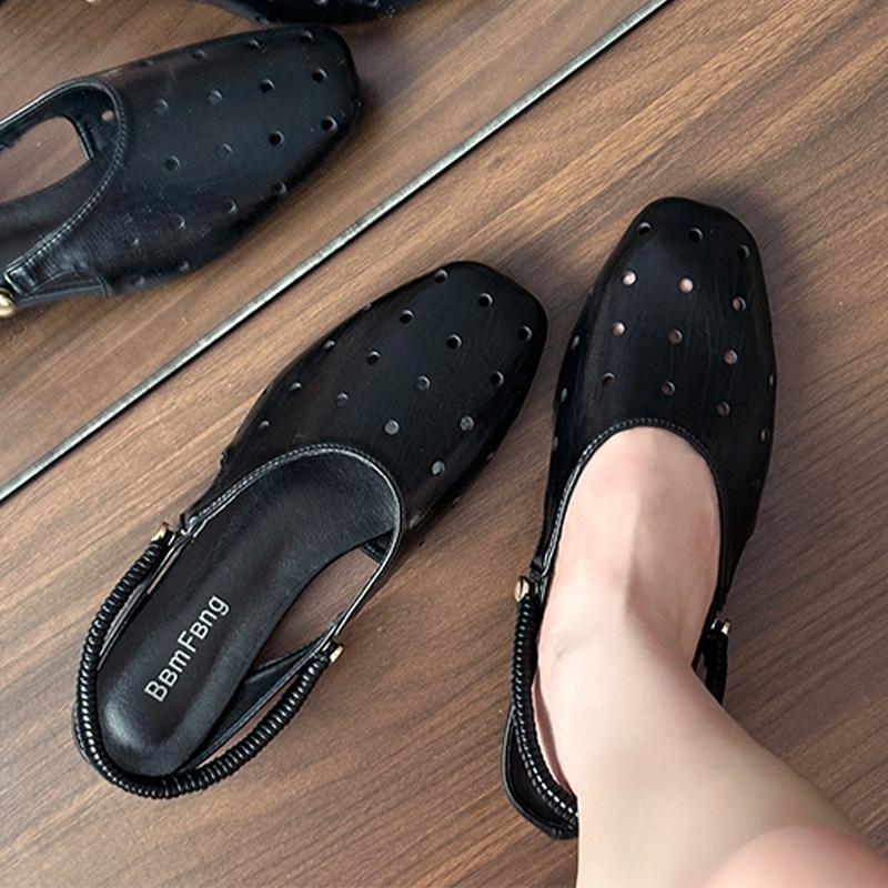 Fashion Desinger Women Slippers Summer Slingback Mules Shoes Fashion Cozy Woman Heeled Sandals 2025 New Casual Luxury Sandalias De Mujer