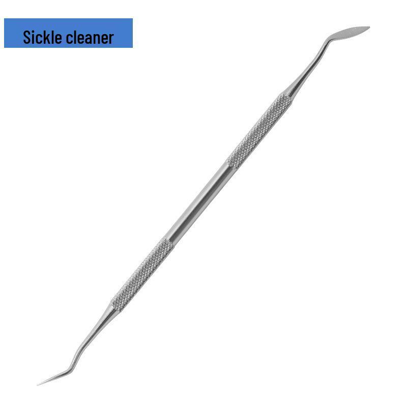 Набор стоматологических инструментов из нержавеющей стали: Оральный эндоскоп, Зонд, Зубочистка, Очиститель полости рта, Удалитель пятен и зубного камня.