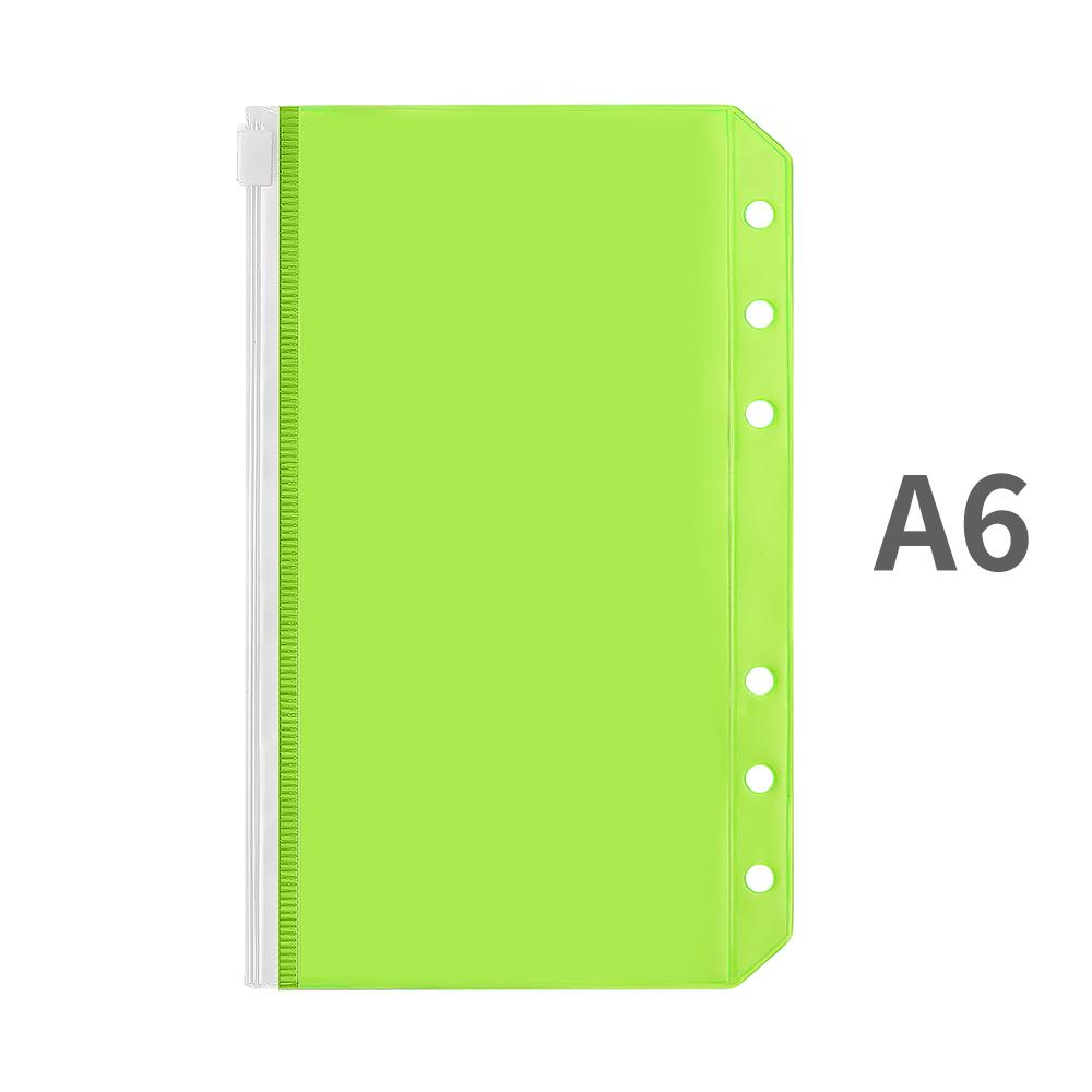 Карманы для папок A5/A6, сумка для папок из ПВХ, цветные папки на молнии для 6-кольцевых сумок для переплетов для ноутбуков, сумки для хранения документов