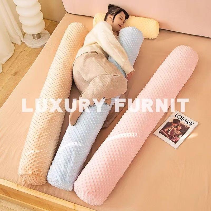Стирка, Плюшевая подушка для сна - Съемная, Длинная полоса, Идеальна для спинки и обхватывания ногами