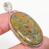 Natural Bamboo Jasper Gemstone 925 Sterling Silver Gift Pendant 2.17" M0D69