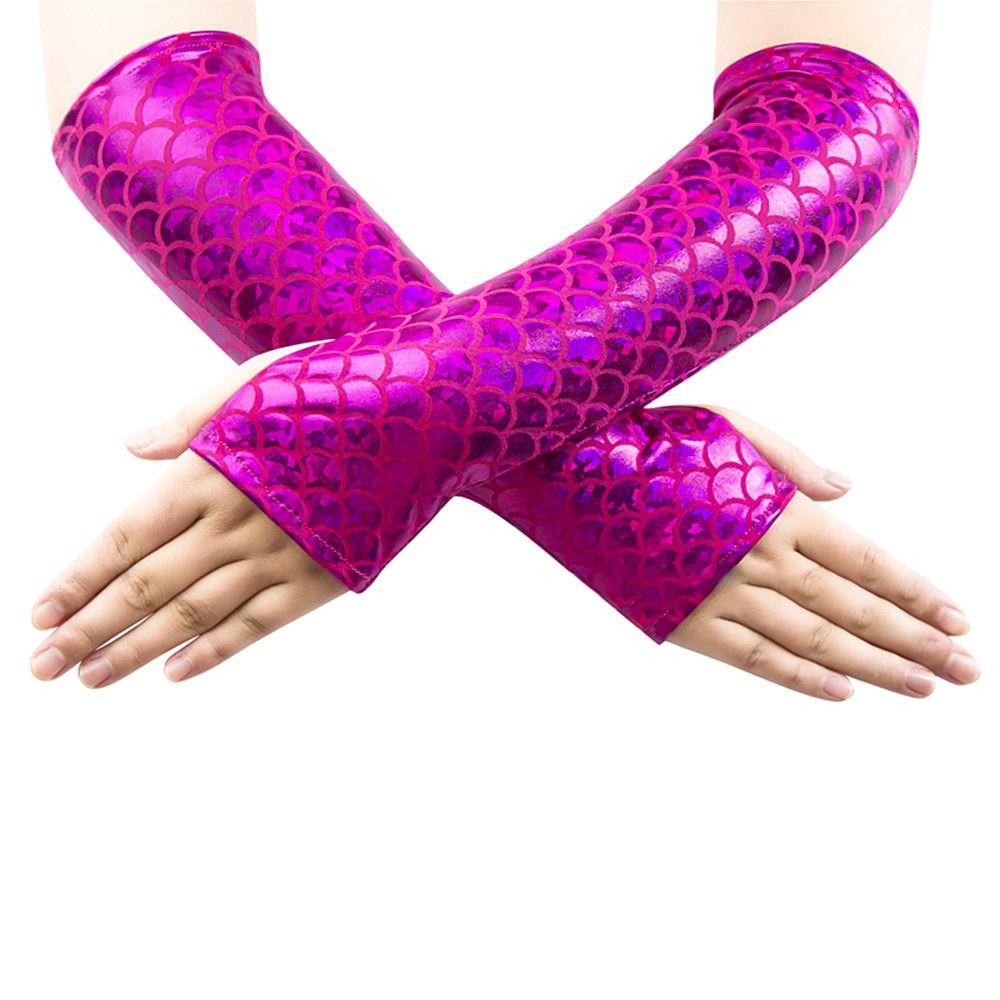 Красочные нарукавники длинные защита от солнца модные готические митенки Хэллоуин сцена