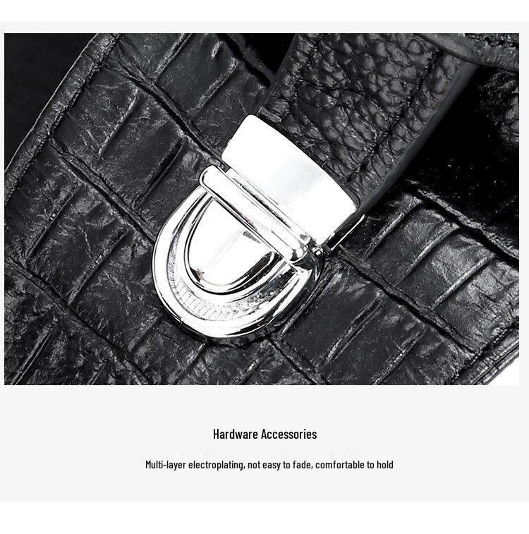 2023 Модная мужская сумка-кроссбоди из натуральной кожи с тиснением под крокодила