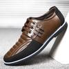 Men Casual Shoes Fashion Brand Classic Casual Men Pu Leather Shoes Black Hot Sale Breathable Business Lace-Up Men Shoes Big Size