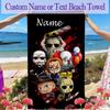 Horror Movie Characters Beach Towel, Lightweight Beach Towel, Tropical Style, Ideal Holiday Gift For Family