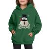 Толстовки для девочек-подростков Худи с длинным рукавом на шнурке Пуловер Милое принтованное Худи оверсайз Рождество
