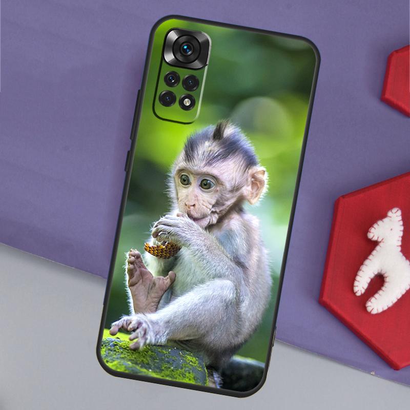 Cute Baby Monkey Animal Funda For Xiaomi Redmi Note 14 Pro 13 12 11 9 10 9S 10S 11S 12S Redmi 14C 10C 12C 13C Case