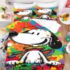 Мультяшные комплекты постельного белья Снупи Покрывало Пододеяльник Наволочка Комплекты из 2-3 предметов Мальчик Девочка Украшение для дома Спальня