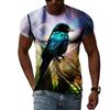 Summer Fashion Animal Birds Eagle Graphic T Shirts For Men 3D Print Hip Hop Harajuku Personality Round Neck Short Sleeve Top
