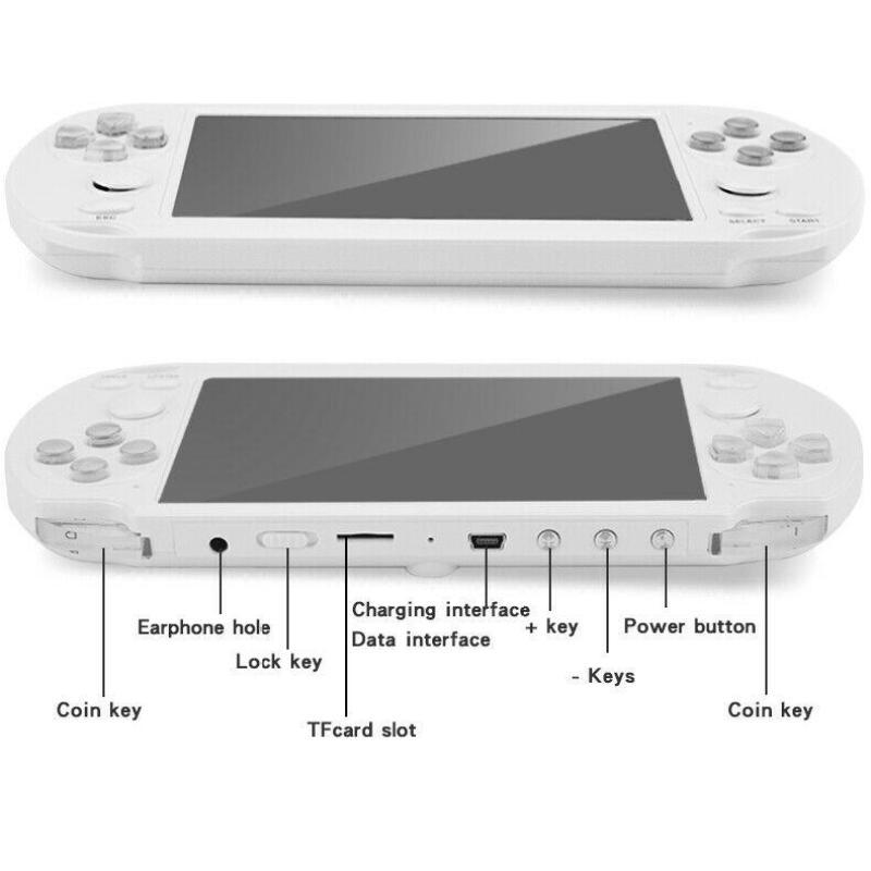 Портативная ретро-игровая консоль GBA с диагональю 5,1 дюйма и большим экраном X9