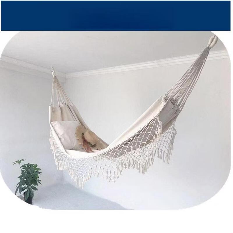 Double Canvas Fringe Hammock