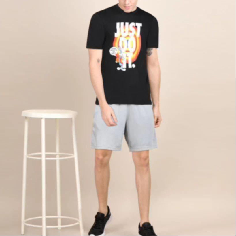 Nike Футболки Мужские Черные С Круглым Вырезом Умеренный Прямой Крой DH3830-010