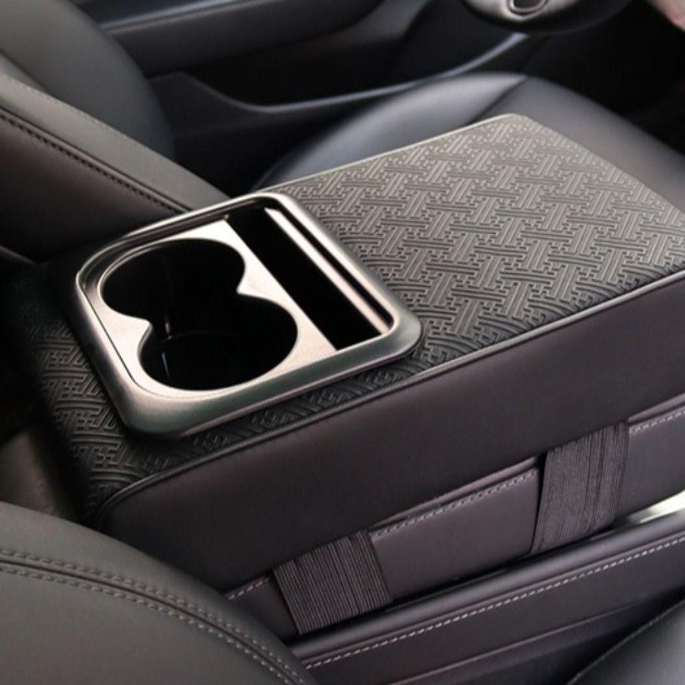 Cup Holder Armrest Heightening Cushion Side Storage Pockets Auto Armrest Cover  Car Interior