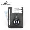 Genuine Leather Card Holder with Airtag Slot Men Airtag Card Holder Wallet Case Airt Tag Male Wallet with Airtag Holder