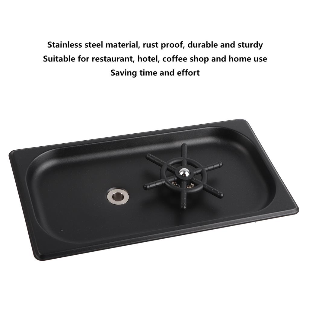 Бытовая коммерческая автоматическая машина для мытья чашек из нержавеющей стали для бара матово-черного цвета