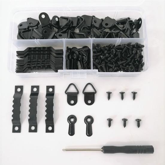 Маленькие треугольные крючки-вешалки для фоторамки с винтами, нержавеющие настенные крючки для колец, комплект фурнитуры, аксессуары