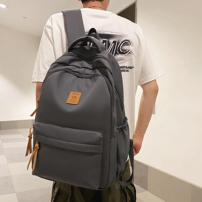 Школьный рюкзак, однотонный рюкзак для старшеклассников, студенческий кампус, рюкзак для женщин и мужчин