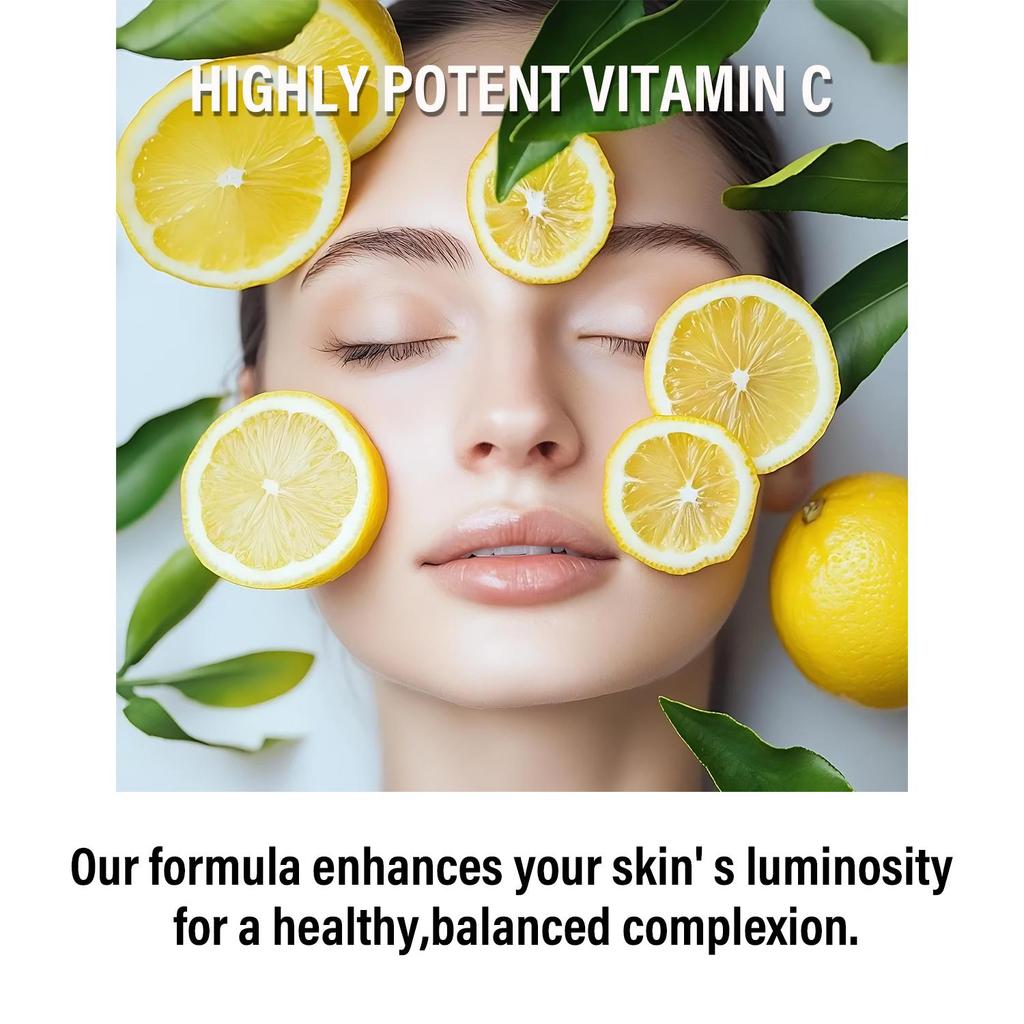 Сыворотка для лица с витамином С и куркумой для сияющей кожи - увлажняет и питает кожу, укрепляет кожный барьер - подходит для всех типов кожи, 80 мл