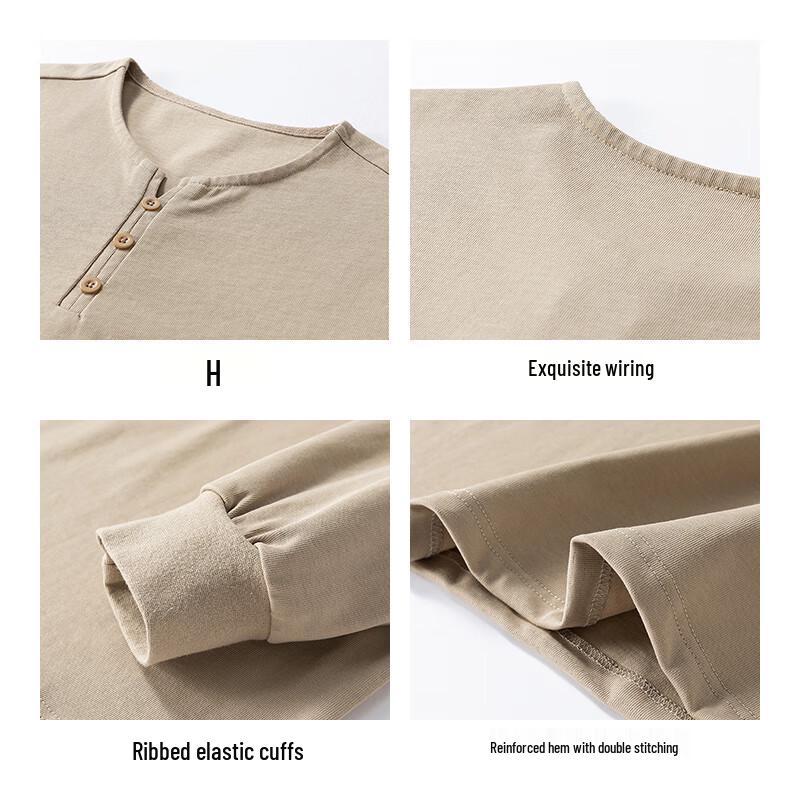 Мужская футболка-henley из чистого хлопка свободного кроя с длинным рукавом Jeanswest