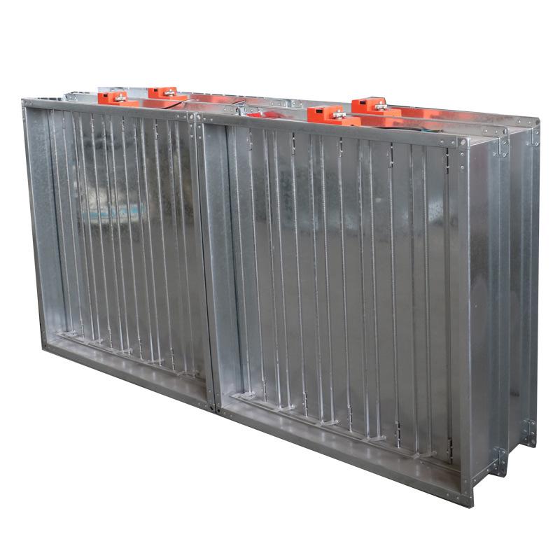 Stainless Steel Round Fire Smoke Exhaust Damper with Manual/Electric Airflow Control and Check Valve, 70/280 Degrees