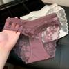 Fashion Mesh Lace Flower Panties Transparent Low Waist French Style Briefs Breathable Women Underwear Summer Spring