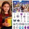 Christmas Advent Calendar Gifts, DIY Bracelet Making Kit For For Child Adult, 24-Days Christmas Countdown Calendar Jewelry Gifts