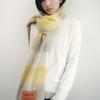 marieclaire twisted fringe check muffler (MAEDSC02MYE)