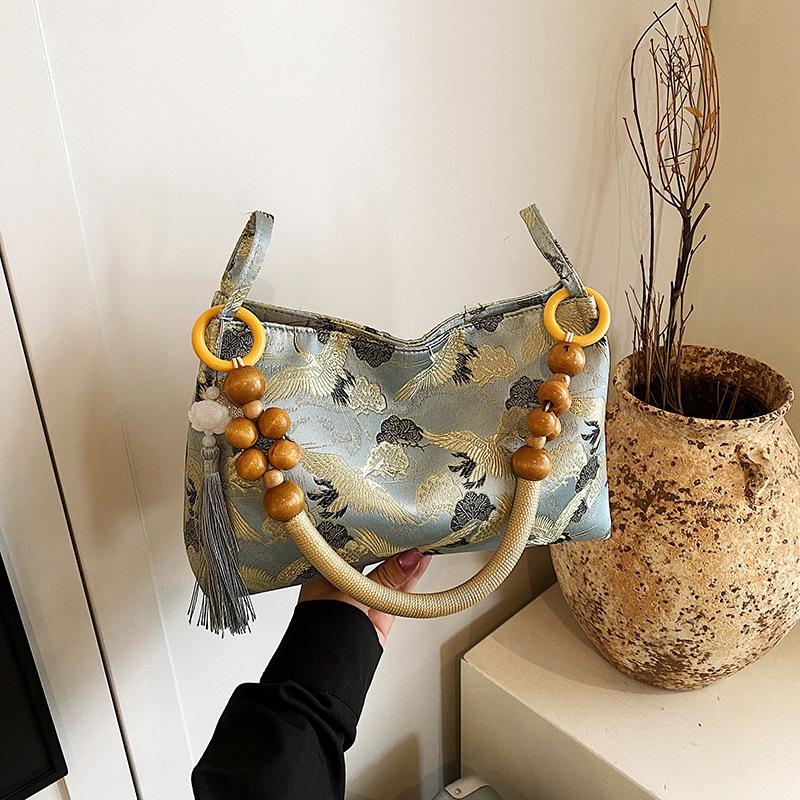 Новая женская ретро-сумка в китайском стиле, 2025, новая повседневная нишевая сумочка, модная простая наплечная сумка-подушка