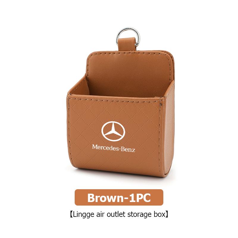 Universal Car Air Vent Organizer Box Storage Bag Phone Holder For Mercedes Benz W211 W124 W176 W177 C180 C200 C260 C300 GLC CLE
