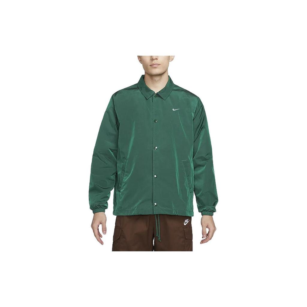Nike Solid Color Logo Emblem Collar Jacket Men Jackets Green DQ5006-341