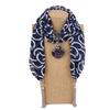 Bohemian Cotton-Linen Scarf with Vintage Pendant & Tassel Women's Fashion Wrap Shawl