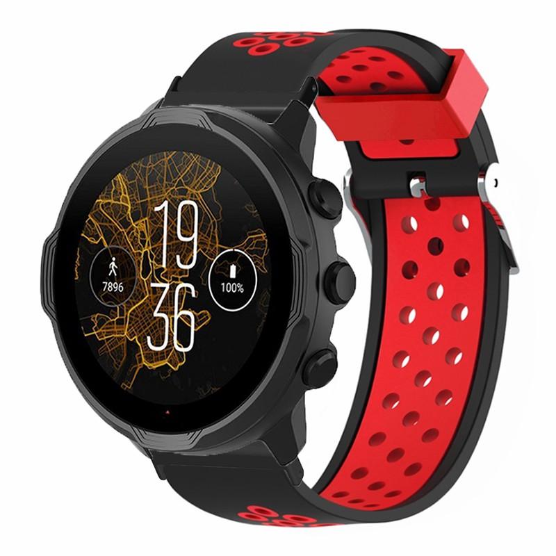 Для Suunto Spartan Sport Wrist HR Baro/Suunto 7 Ремешок для часов 24 мм Силиконовый сменный ремешок с дышащими отверстиями