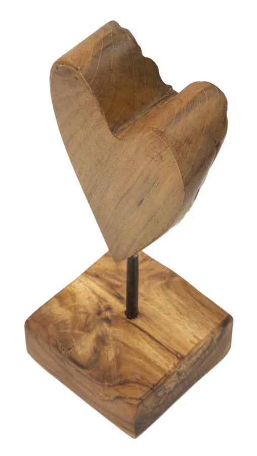 Скульптура Сердце Тик См 10X10X25