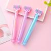 Back To School 10pcs 0.5mm Cartoon Imitation Crystal Butterfly Shape Neutral Pen, Durable School Learn Double Pen Rod Water-based Pen for Awarding