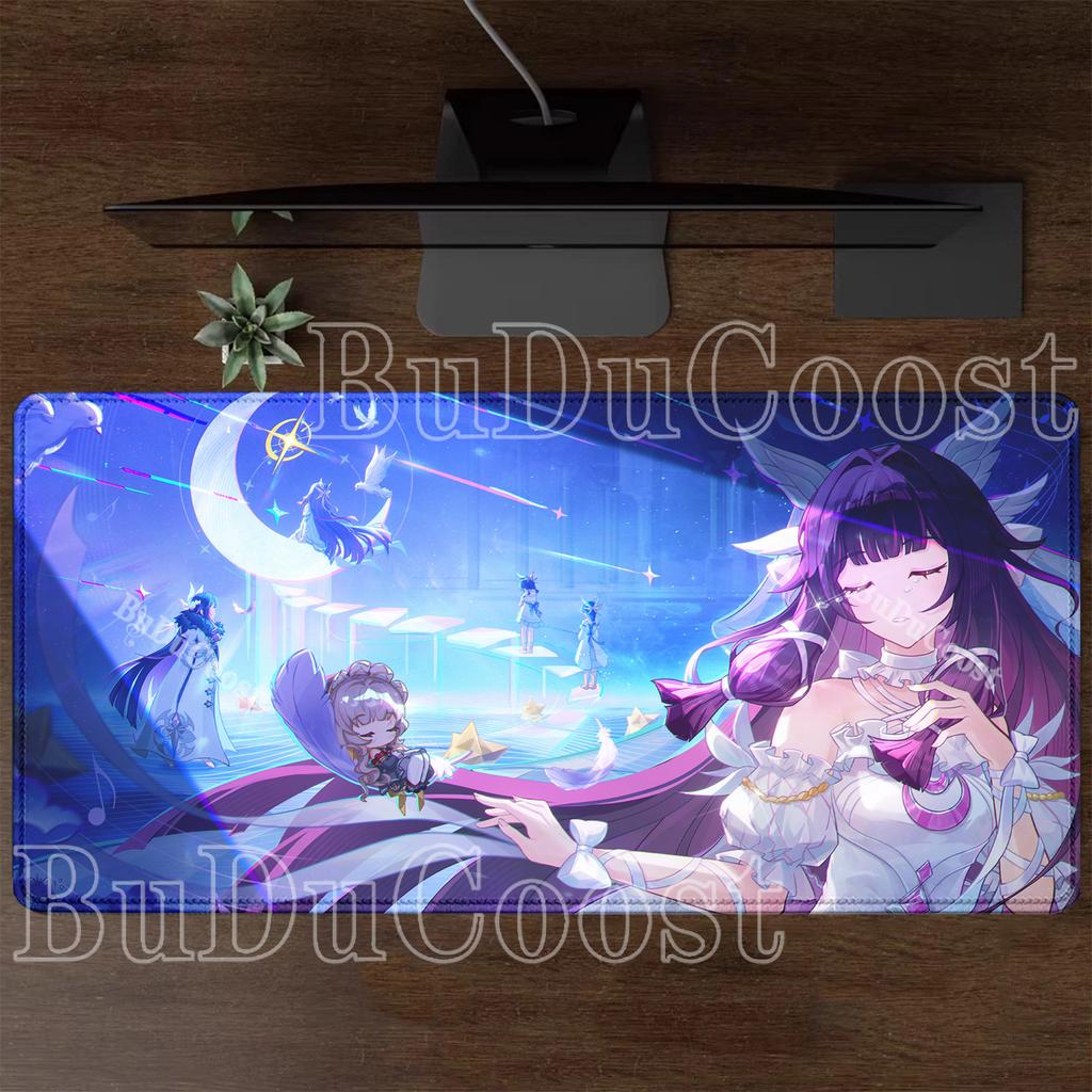 Gaming Sandrone Capitano Genshin Impact Mouse Pad Anime Kawaii Girl Non-slip Desk Mat Rubber Office Keyboard Overlock XXL Carpet