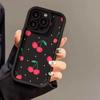 Мягкий чехол из ТПУ с рисунком Красной Вишни для iPhone 17 Air 16 15 14 Pro Max Plus 13 12 Mini 8 7 X Xs Задняя крышка
