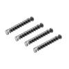 PATIKIL Guitar Pickguard Mounting Screws with Spring M3x30mm Screws Double Coil Pickup Ring Mounting Screws for Electronic Guitar Black Pack of 4