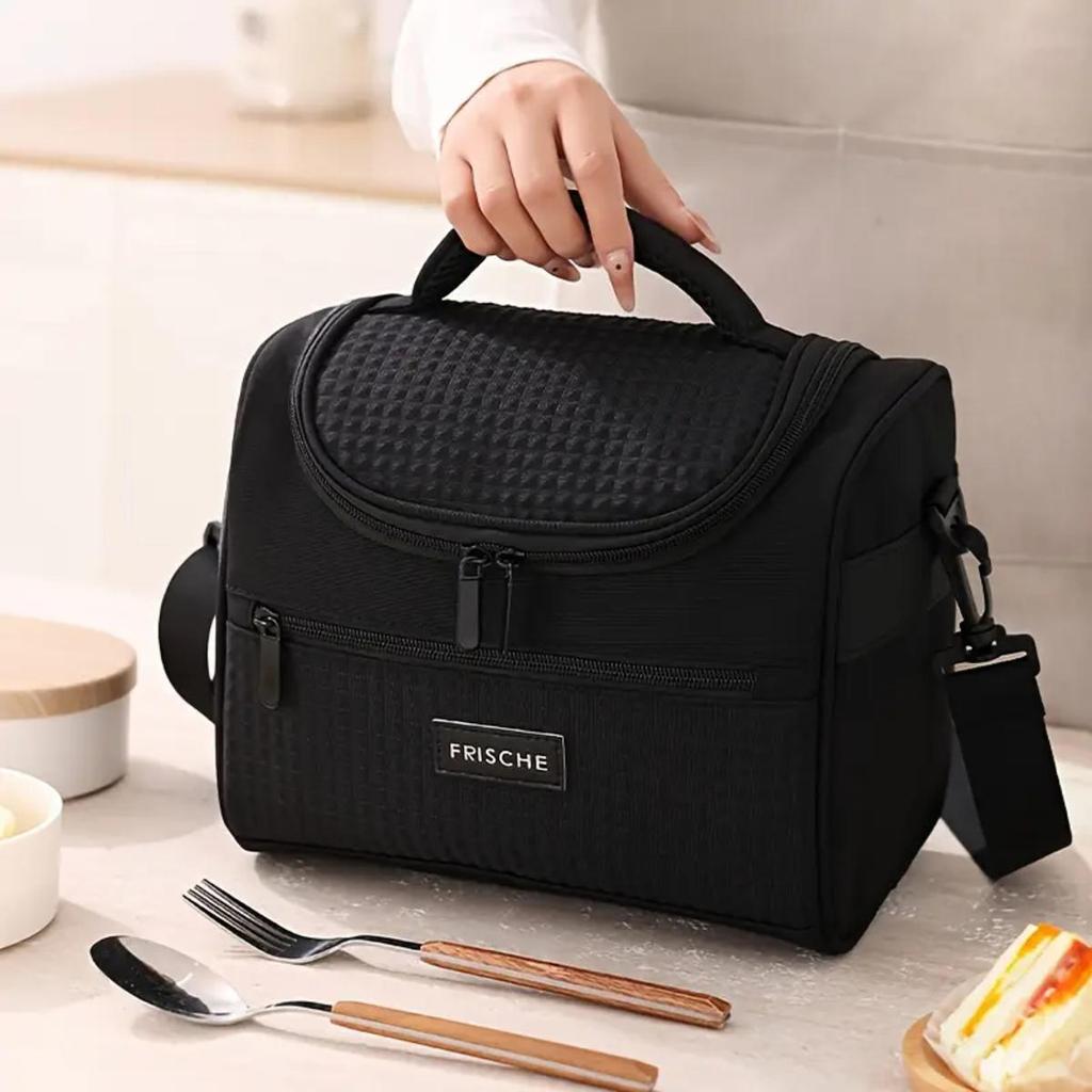 Multifunction Handheld Insulated Bag Large Capacity Cooler Bag Portable Zipper Thermal Lunch Bags for Outdoor Picnic Camping Food Storage