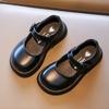 Детские кожаные туфли в корейском стиле, весна-осень, универсальные, для девочек, повседневные, одинарные, модные туфли принцессы Мэри Джейн