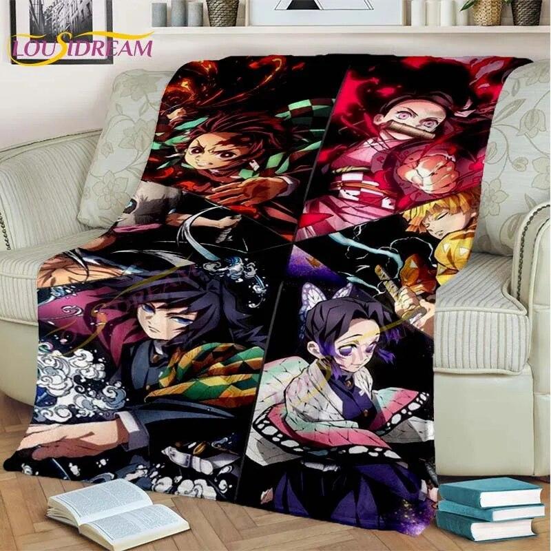 Одеяло японского аниме «Убийца демонов», мультяшное одеяло Tomioka Giyuu, одеяло, чехол на стул, одеяло, кровать, диван, покрывало, вентилятор, подарок