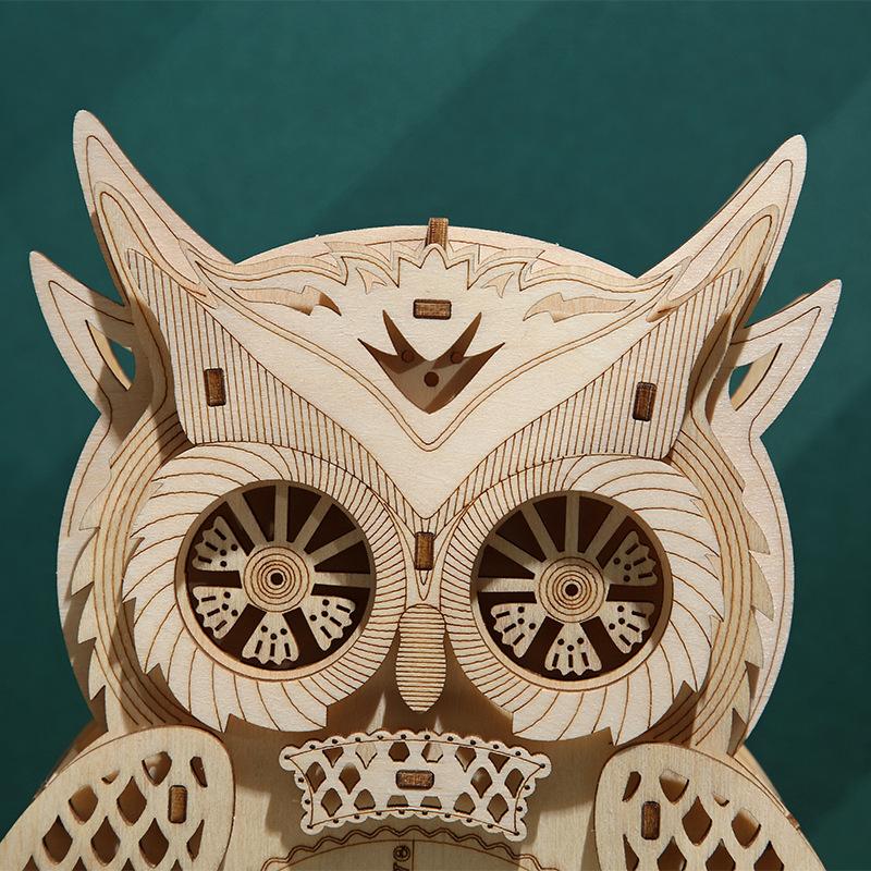 Cross-border New Owl 3D Three-dimensional Puzzle Wooden Toys Educational Assembled Toys DIY Creative Ornaments