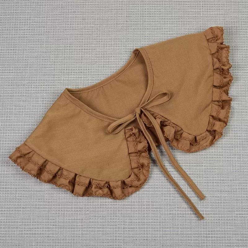Мода 2023 года, женская, для девочек, кукла Лолита, шаль, поддельный воротник, вышитое ожерелье, лацкан, блузка, накидка на плечо, короткая накидка, поддельный воротник