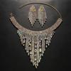 Rhinestone Necklace Set Female, European and American Sexy Exaggerated Necklace Tassel Earrings Jewelry Set