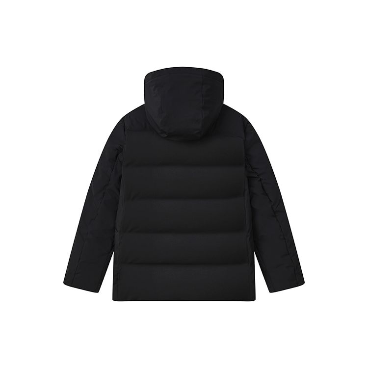 Fila Повседневный Деловой Однотонный Простой Пуховик с Капюшоном с Длинным Рукавом Мужская Верхняя Одежда Черный F11M247909F-BK