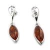 Les Trésors De Lily [N2242] - Silver Earrings 'Inspiration' Amber (rhodium-plated) - 35x7 Mm