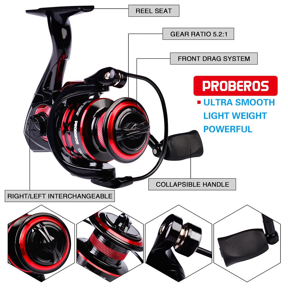 Proberos Удочки для метания Дорожный комплект Морские удочки для дальних дистанций Удочки Пакет рыболовных снастей Комбинированная леска Трансграничное место желаний