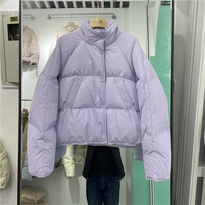 Пуховик женский новый корейский вариант куртка молочно-синяя короткая куртка